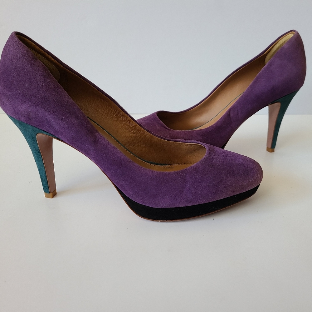 Elie Tahari Purple Suede Heels 40 US 10